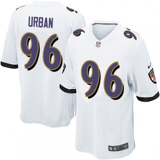 Men's Nike Baltimore Ravens #96 Brent Urban Game White NFL Jersey - Ujersey