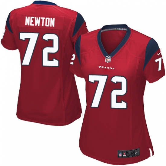Women's Nike Houston Texans #72 Derek Newton Game Red Alternate NFL Jersey - Ujersey