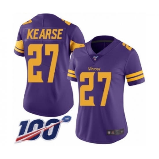 Women's Minnesota Vikings #27 Jayron Kearse Limited Purple Rush Vapor Untouchable 100th Season Football Jersey - Ujersey