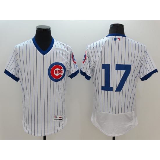 Men's Chicago Cubs #17 Kris Bryant Authentic White Jersey - Ujersey