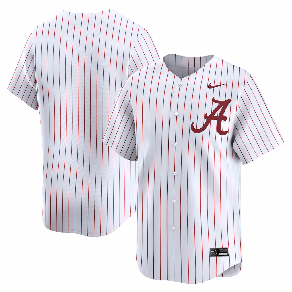 Men's Nike White Alabama Crimson Tide Baseball Limited Jersey - Ujersey NHL