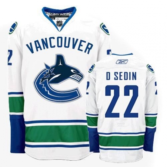 Men's Reebok Vancouver Canucks #22 Daniel Sedin Authentic White Away NHL Jersey - Ujersey