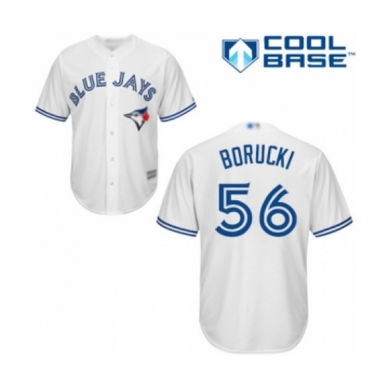 Youth Toronto Blue Jays #56 Ryan Borucki Authentic White Home Baseball Player Jersey - Ujersey