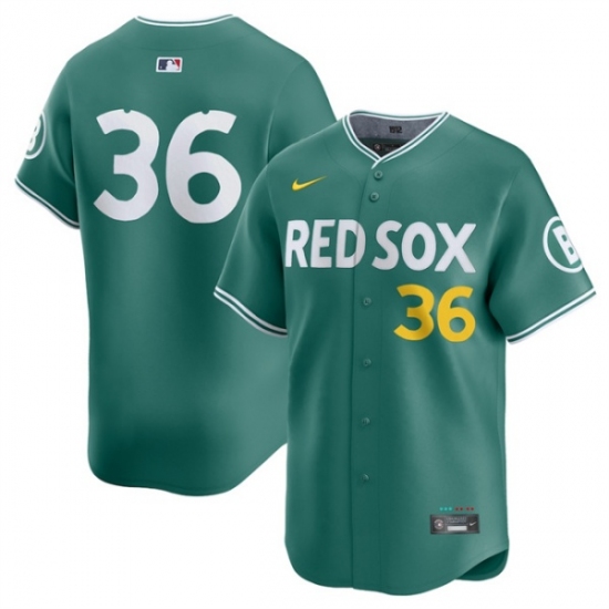 Men's Boston Red Sox #36 Triston Casas Green 2025 City Connect Limited Stitched Baseball Jersey - Ujersey