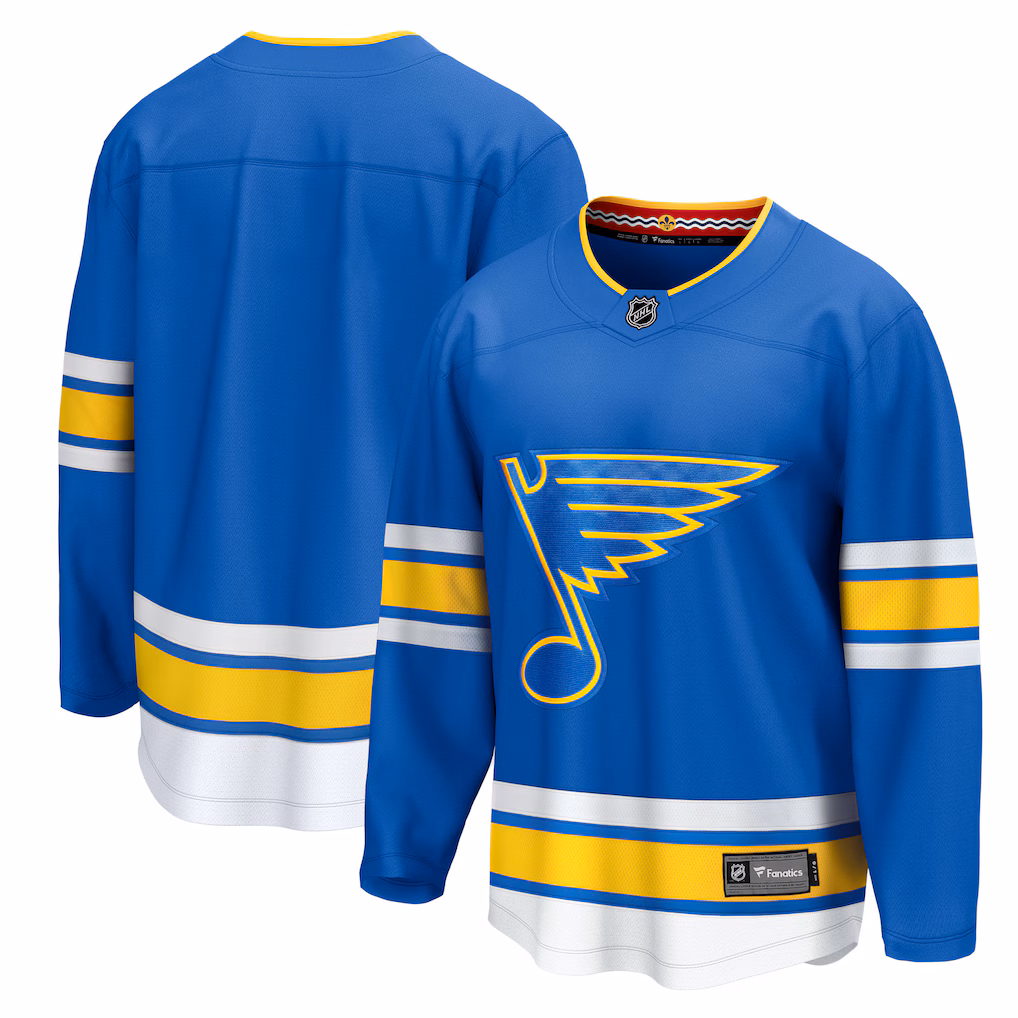 Men's St. Louis Blues Fanatics Blue Home Breakaway Jersey - ujerseystore