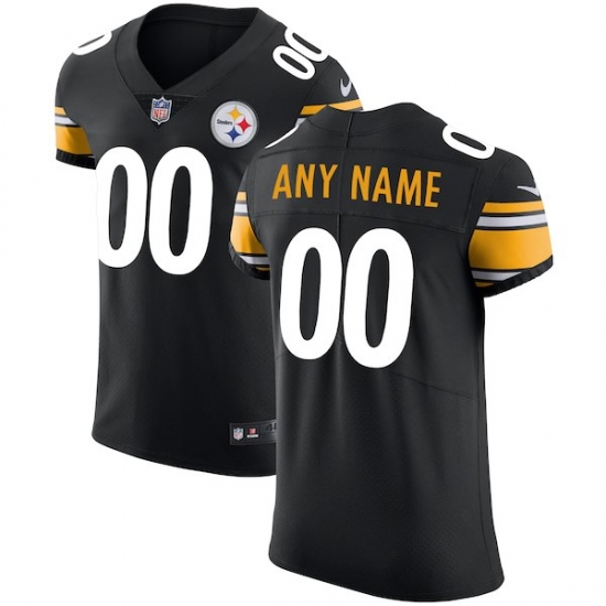 Men's Pittsburgh Steelers Nike Black Vapor Untouchable Custom Elite Jersey - Ujersey