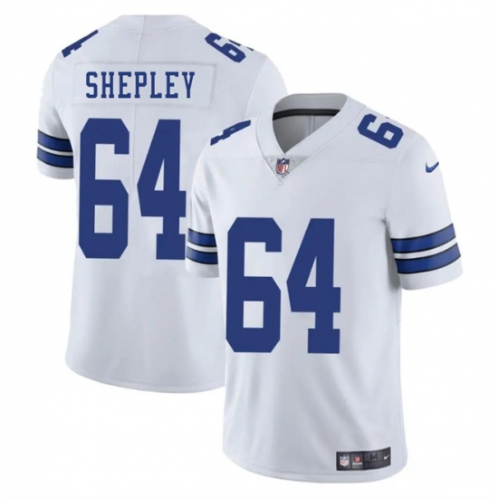 Men's Dallas Cowboys #64 Dakoda Shepleys White 2025 Vapor Untouchable Limited Football Stitched Jersey - Ujersey