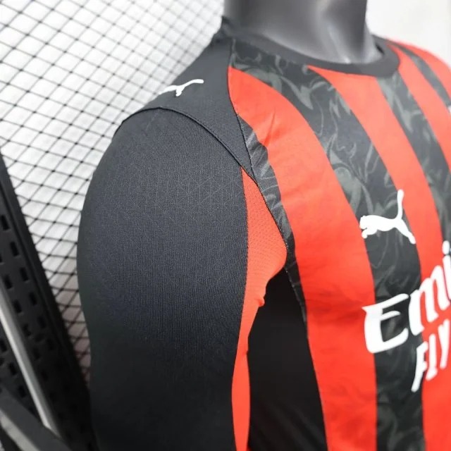 AC Milan Soccer Jersey Home Long Sleeve Shirt 2025/26