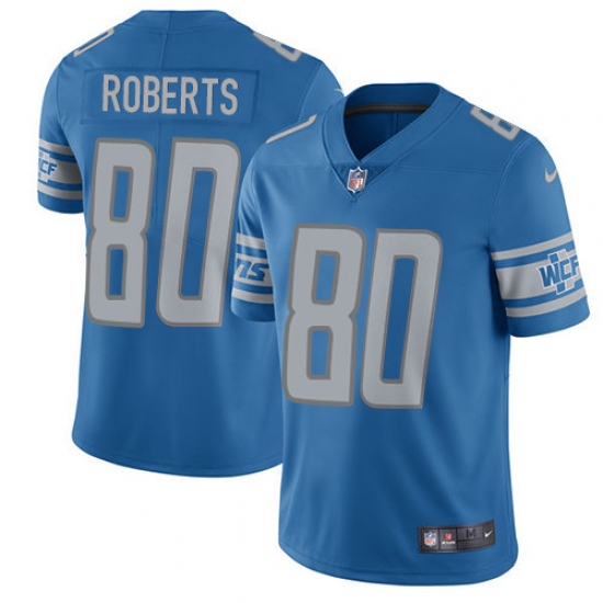 Youth Nike Detroit Lions #80 Michael Roberts Elite Light Blue Team Color NFL Jersey - Ujersey