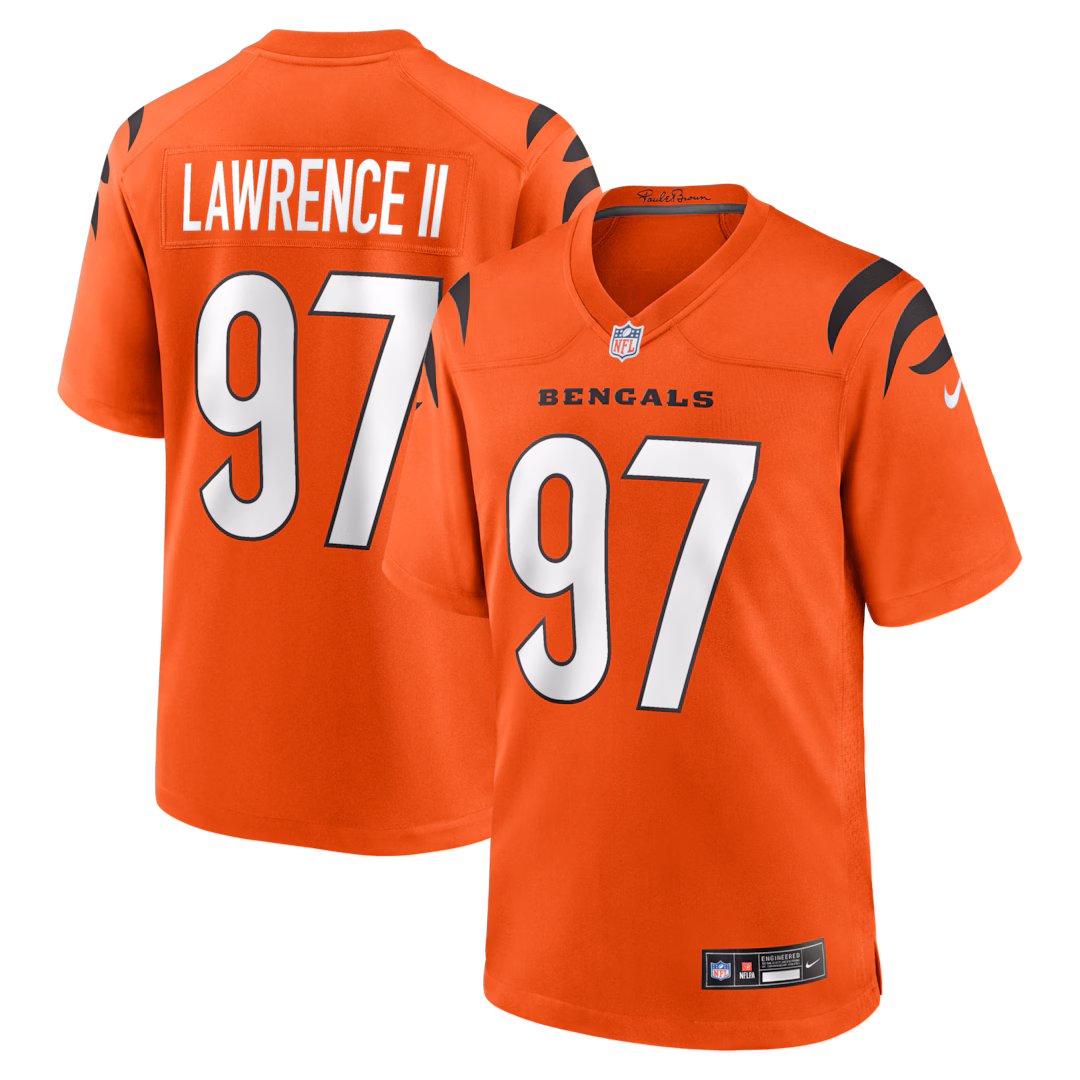 Men's Cincinnati Bengals Dexter Lawrence II Nike Orange Game Jersey