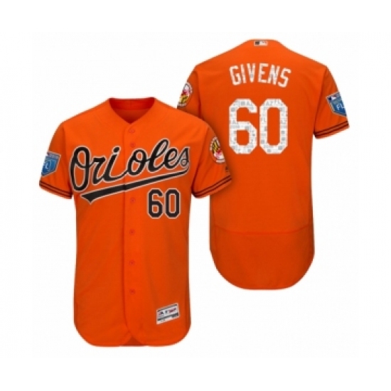 Men's Orange Baltimore Orioles #60 Mychal Givens 2018 Spring Training Flex Base Jersey - Ujersey