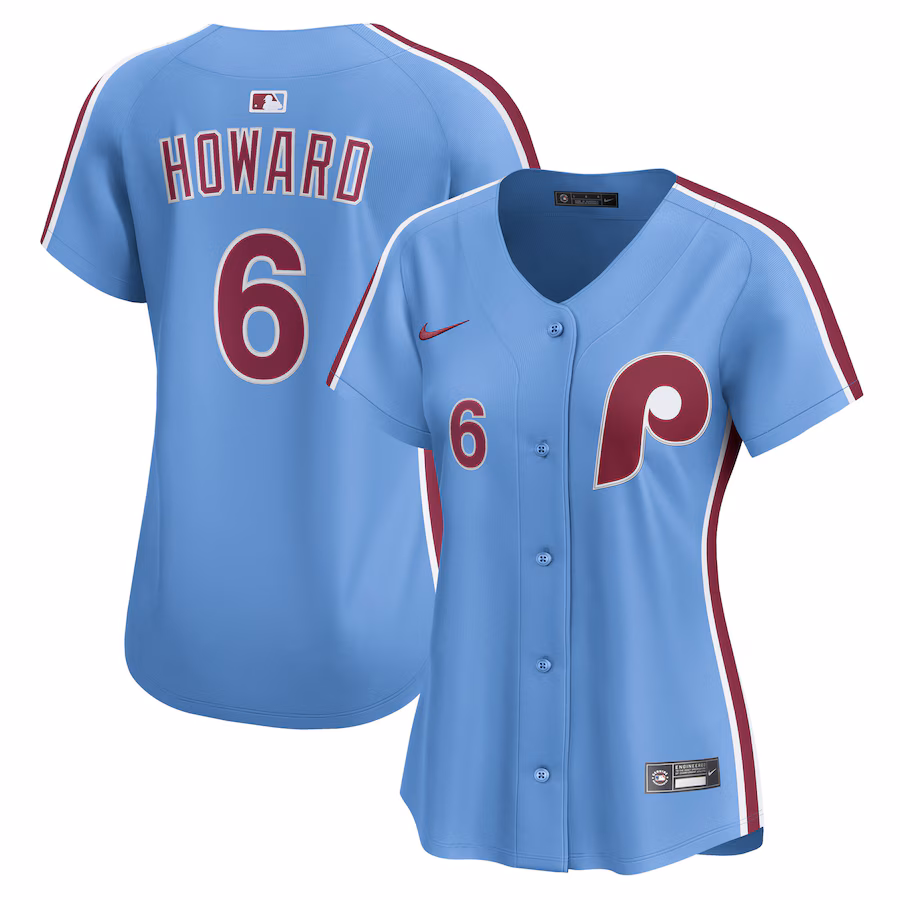 Women's Philadelphia Phillies Ryan Howard Nike Light Blue Alternate Limited Jersey - Ujersey