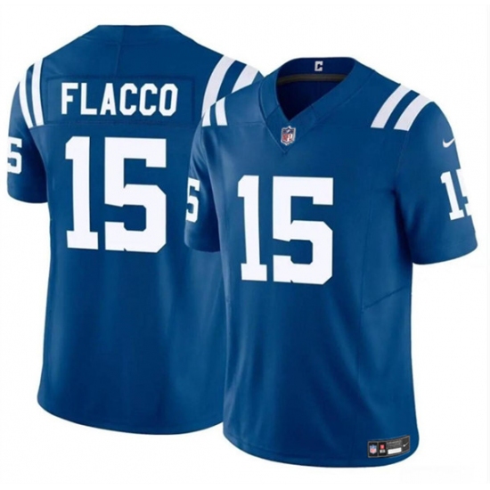 Youth Indianapolis Colts #15 Joe Flacco Blue 2024 F.U.S.E. Vapor Untouchable Limited Football Stitched Jersey - Ujersey