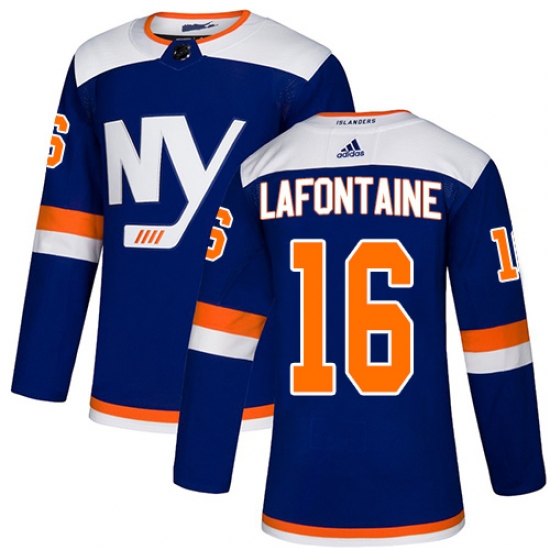 Men's Adidas New York Islanders #16 Pat LaFontaine Premier Blue Alternate NHL Jersey - Ujersey