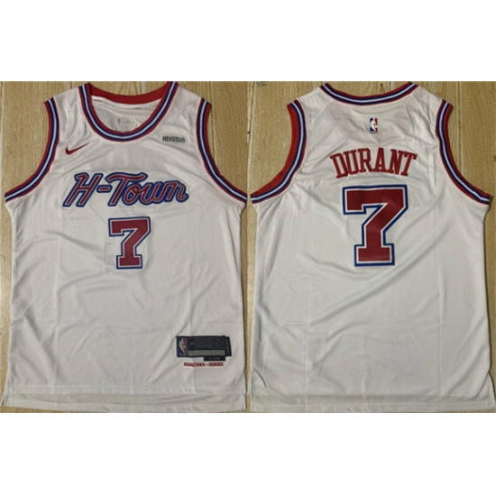 Men's Houston Rockets #7 Kevin Durant White 2024-25 Stitched Jersey - Ujersey