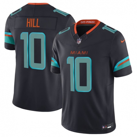 Men's Miami Dolphins #10 Tyreek Hill Black 2025 F.U.S.E. “Rivalries” Vapor Limited Football Stitched Jersey - Ujersey