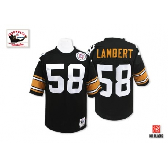 Mitchell And Ness Pittsburgh Steelers #58 Jack Lambert Black Team Color Authentic Throwback NFL Jersey - Ujersey