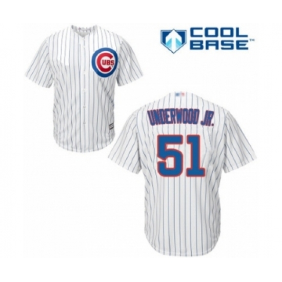 Youth Chicago Cubs #51 Duane Underwood Jr. Authentic White Home Cool Base Baseball Player Jersey - Ujersey