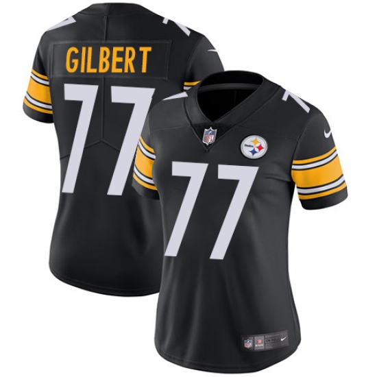 Women's Nike Pittsburgh Steelers #77 Marcus Gilbert Black Team Color Vapor Untouchable Limited Player NFL Jersey - Ujersey