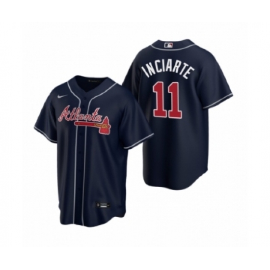 Men's Atlanta Braves #11 Ender Inciarte Nike Navy 2020 Replica Alternate Jersey - Ujersey
