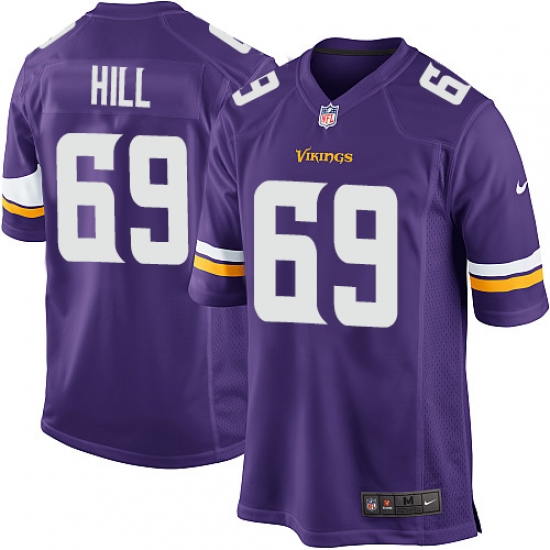 Men's Nike Minnesota Vikings #69 Rashod Hill Game Purple Team Color NFL Jersey - Ujersey