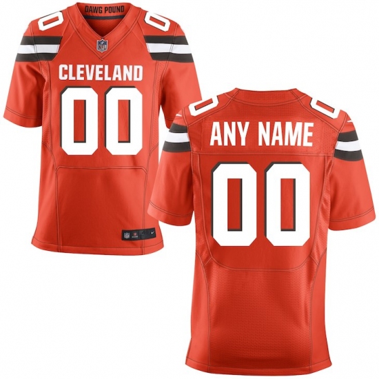 Men's Cleveland Browns Nike Orange Custom Alternate Elite Jersey - Ujersey