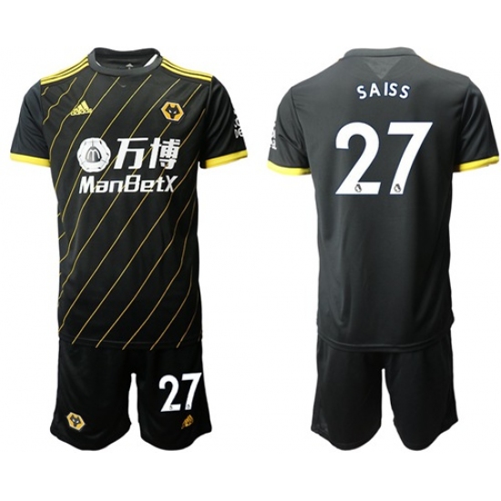 Wolves #27 Saiss Away Soccer Club Jersey