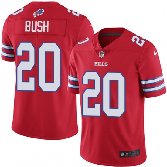 Youth Nike Buffalo Bills #20 Rafael Bush Limited Red Rush Vapor Untouchable NFL Jersey - Ujersey