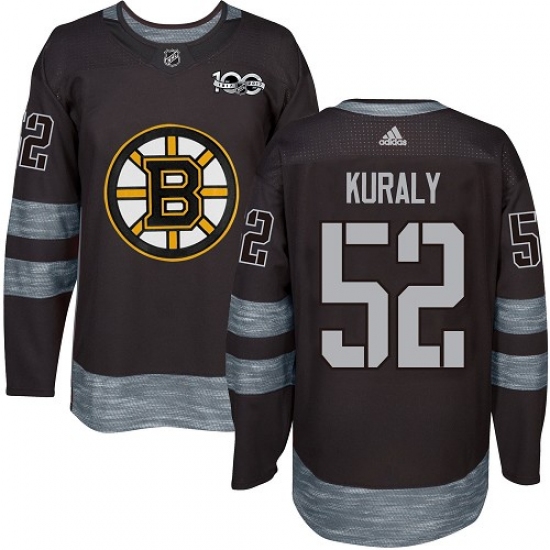 Men's Adidas Boston Bruins #52 Sean Kuraly Premier Black 1917-2017 100th Anniversary NHL Jersey - Ujersey