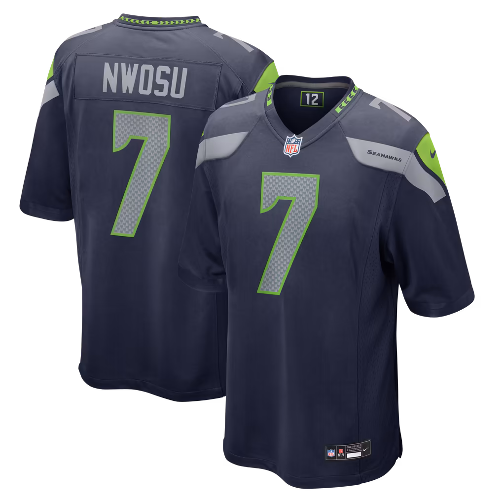 Men's Seattle Seahawks Uchenna Nwosu Nike College Navy Team Game Jersey - Ujersey