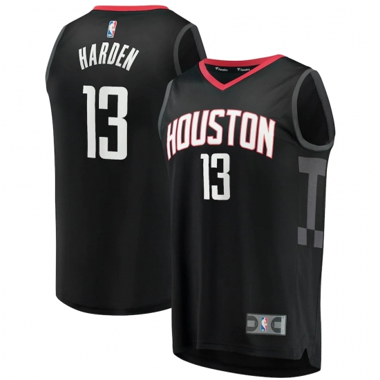 Men's Houston Rockets #13 James Harden Fanatics Branded Black 2020-21 Fast Break Player Jersey - Ujersey