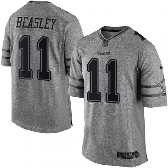 Men's Nike Dallas Cowboys #11 Cole Beasley Limited Gray Gridiron NFL Jersey - Ujersey