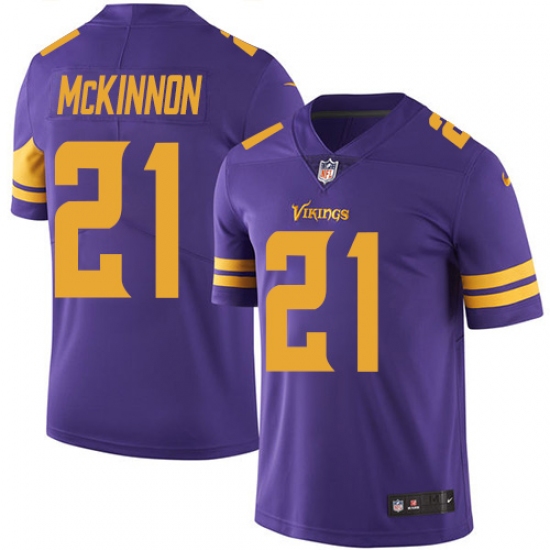 Youth Nike Minnesota Vikings #21 Jerick McKinnon Elite Purple Rush Vapor Untouchable NFL Jersey - Ujersey