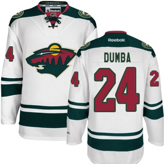 Women's Reebok Minnesota Wild #24 Matt Dumba Authentic White Away NHL Jersey - Ujersey