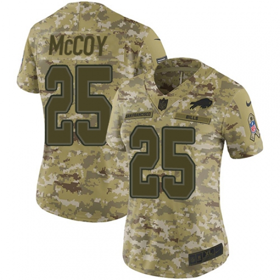 Women's Nike Buffalo Bills #25 LeSean McCoy Limited Camo 2018 Salute to Service NFL Jersey - Ujersey