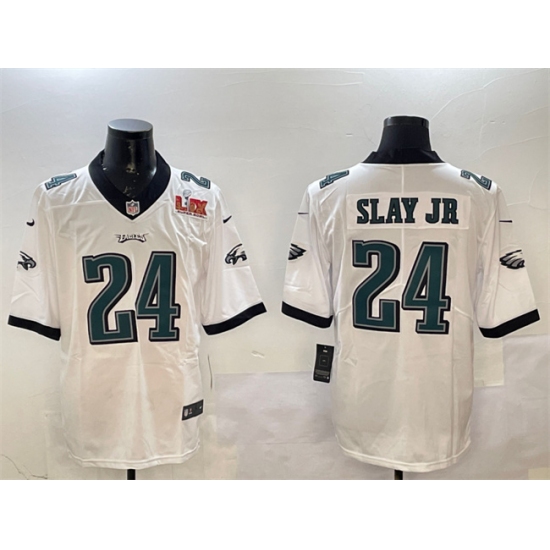 Men's Philadelphia Eagles #24 Darius Slay Jr. White 2025 Super Bowl LIX Vapor Untouchable Limited Stitched Football Jersey - Ujersey