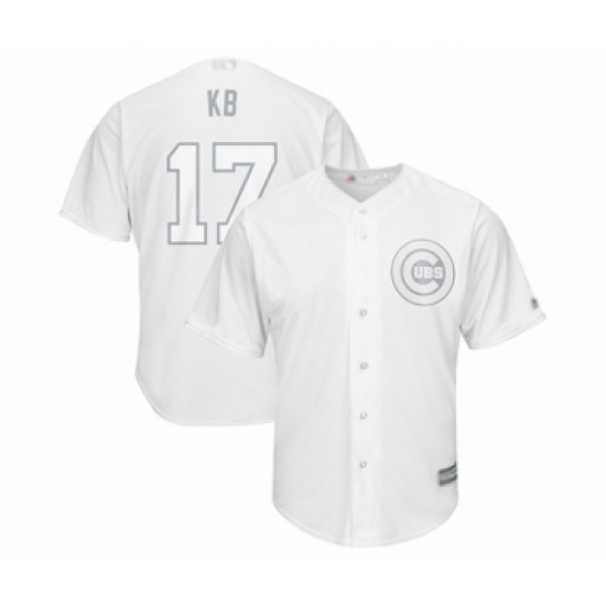 Men's Chicago Cubs #17 Kris Bryant  KB  Authentic White 2019 Players Weekend Baseball Jersey - Ujersey