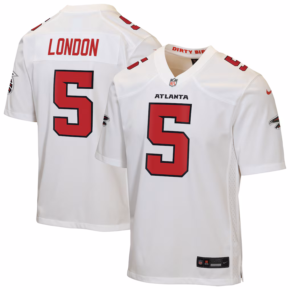Youth Atlanta Falcons Drake London Nike White Game Jersey