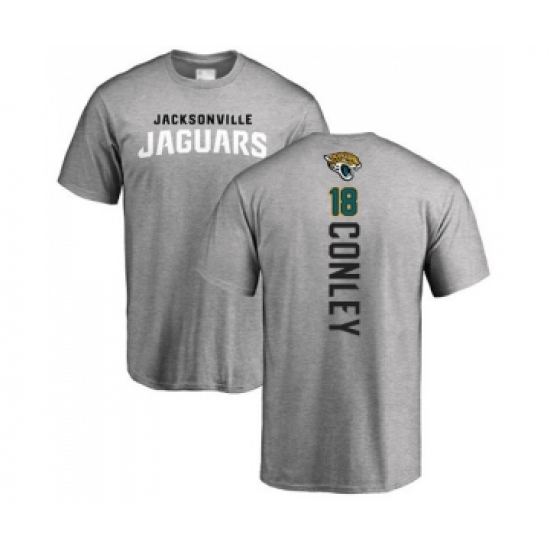Football Jacksonville Jaguars #18 Chris Conley Ash Backer T-Shirt - Ujersey