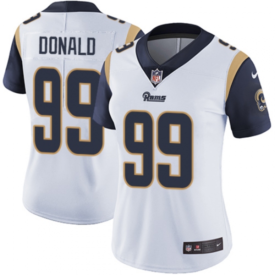 Women's Nike Los Angeles Rams #99 Aaron Donald Elite White NFL Jersey - Ujersey