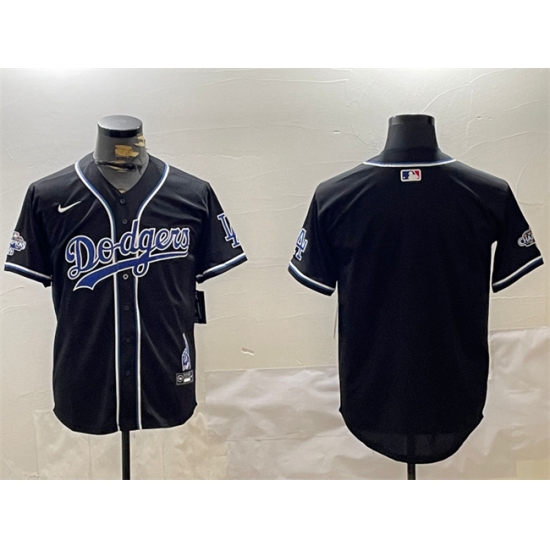 Women's Los Angeles Dodgers Blank Black 2024 World Series Champions Limited Stitched Baseball Jersey(Run Small) - Ujersey