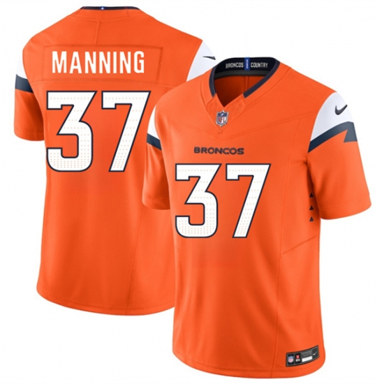 Men's Denver Broncos #37 Paul Manning Orange 2026 F.U.S.E. Vapor Limited Football Stitched Jersey