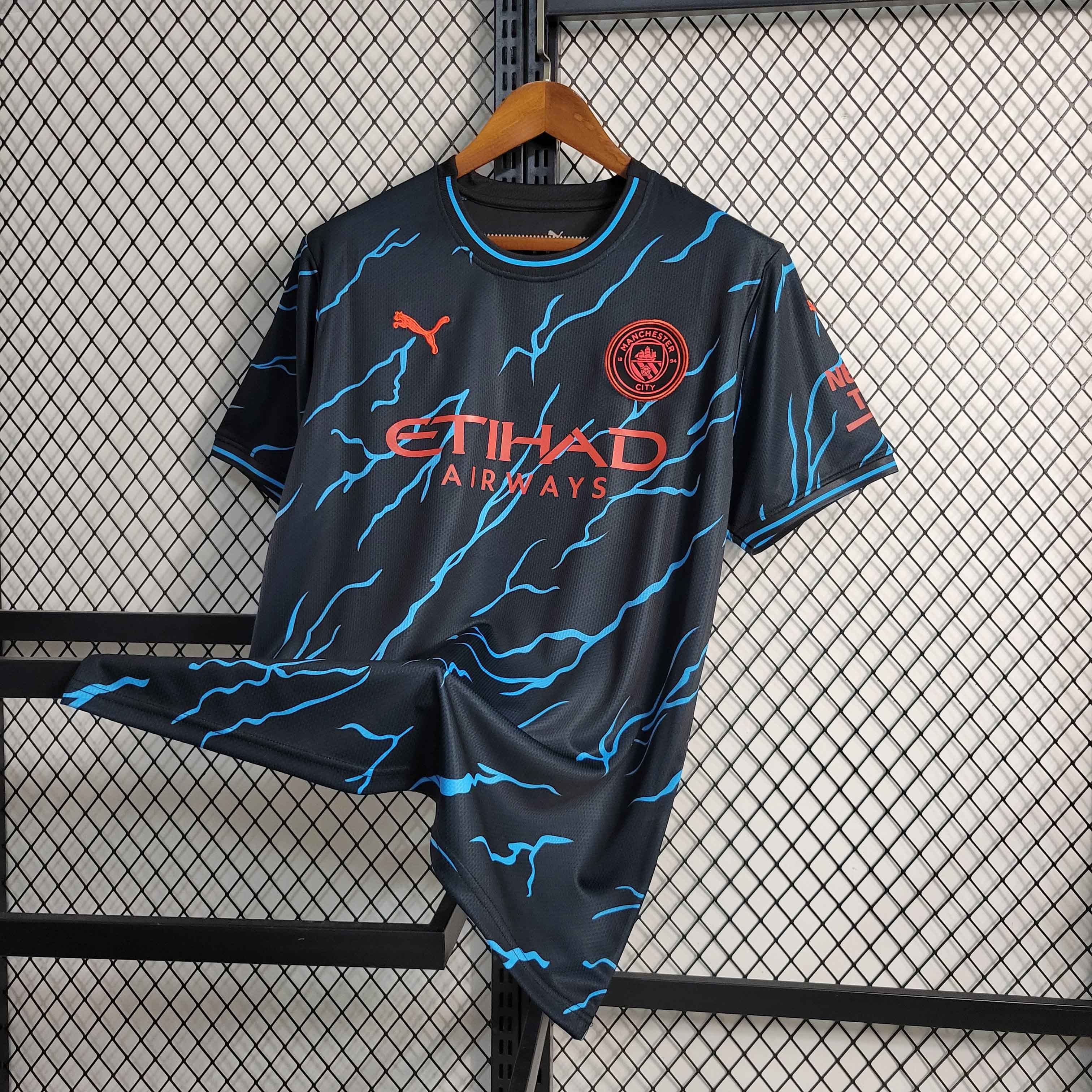 Manchester City Football Jersey Third Away Shirt 2023/24 - Ujersey NHL