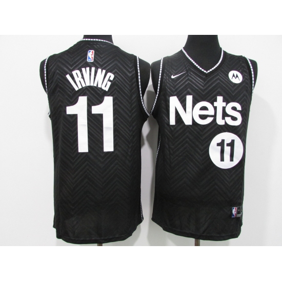 Men's Nike Brooklyn Nets #11 Kyrie Irving Black Jersey - Ujersey