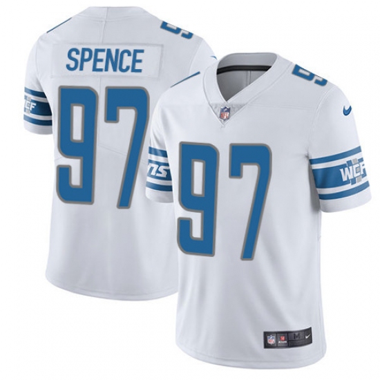 Men's Nike Detroit Lions #97 Akeem Spence Elite White NFL Jersey - Ujersey