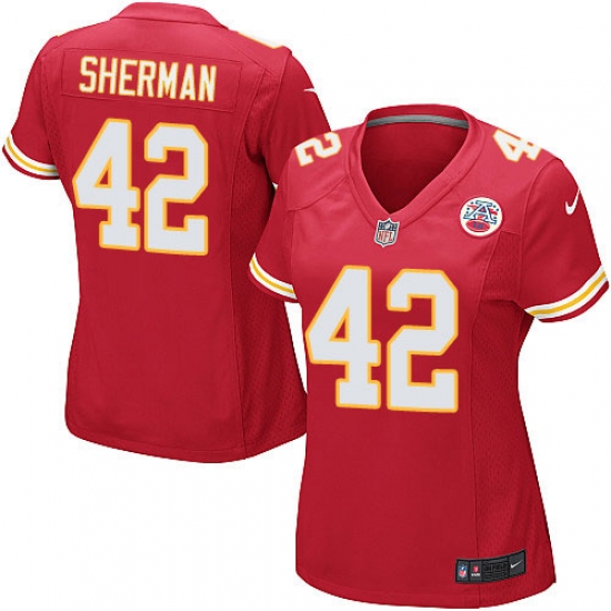 Women's Nike Kansas City Chiefs #42 Anthony Sherman Game Red Team Color NFL Jersey - Ujersey