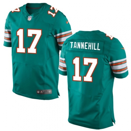 Men's Nike Miami Dolphins #17 Ryan Tannehill Elite Aqua Green Alternate NFL Jersey - Ujersey