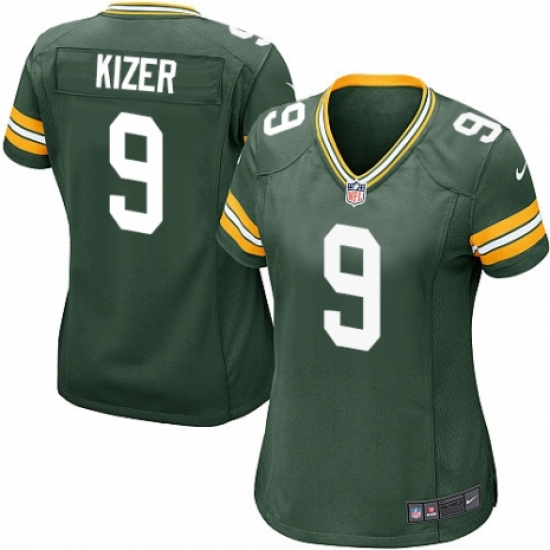 Women's Nike Green Bay Packers #9 DeShone Kizer Game Green Team Color NFL Jersey - Ujersey