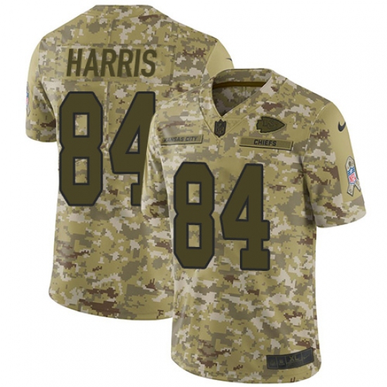 Men's Nike Kansas City Chiefs #84 Demetrius Harris Limited Camo 2018 Salute to Service NFL Jersey - Ujersey