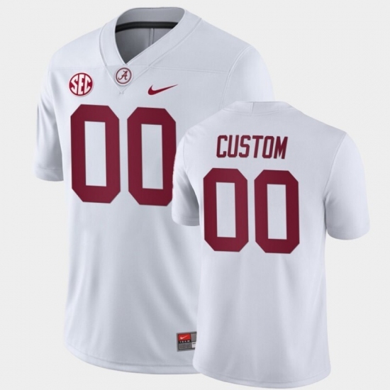Men's Alabama Crimson Tide Active Player Custom White Stitched Jersey - Ujersey